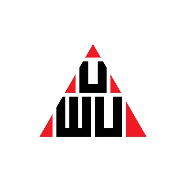 Uwu Triangle Letter Logo Design Triangle Shape Uwu Triangle Logo — Stock Vector