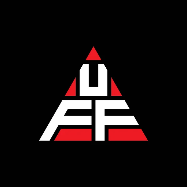Uff Triangel Bokstav Logotyp Design Med Triangel Form Uff Triangel — Stock vektor