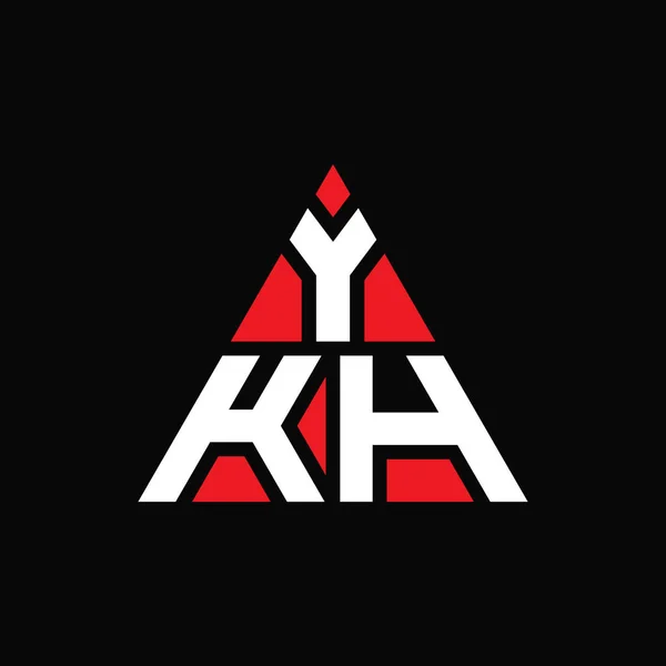 Üçgen Şekilli Ykh Üçgen Harf Logosu Tasarımı Ykh Üçgen Logo — Stok Vektör