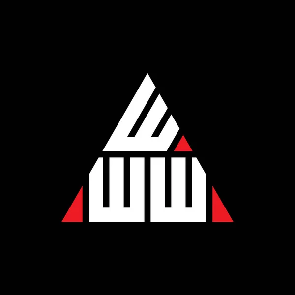 Www Triangle Letter Logo Design Triangle Shape Www Triangle Logo — Stock Vector