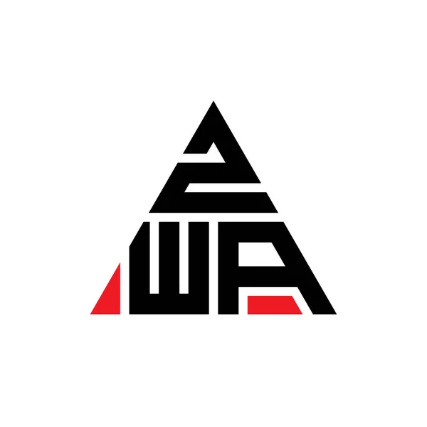 Zwa Трикутний Логотип Букви Формою Трикутника Zwa Трикутник Логотип Монограми — стоковий вектор