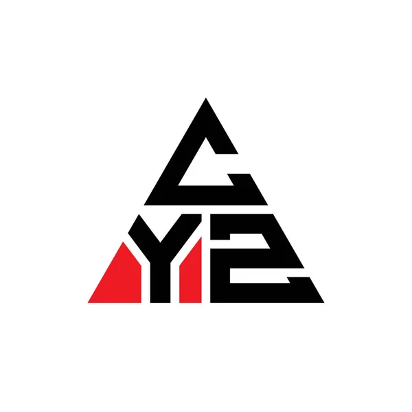 Cyz Triangle Letter Logo Design Triangle Shape Cyz Triangle Logo — Stock Vector