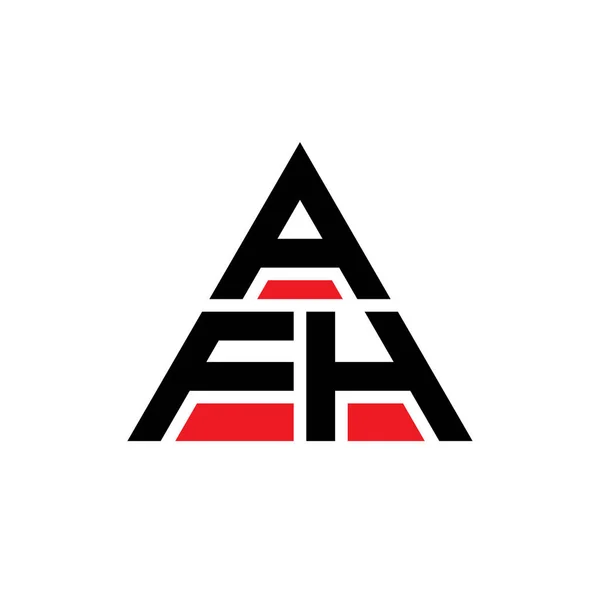 Дизайн Буквы Afh Треугольной Формой Логотипа Монограмма Рисунка Логотипа Треугольника — стоковый вектор