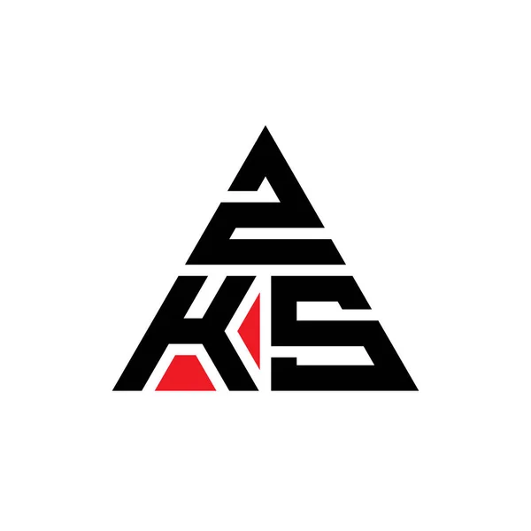 Návrh Trojúhelníkového Písmene Zks Trojúhelníkovým Tvarem Zks Trojúhelník Logo Design — Stockový vektor