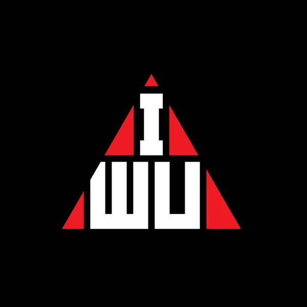 Iwu Triangle Letter Logo Design Triangle Shape Iwu Triangle Logo — Stock Vector