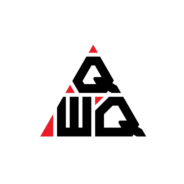 Qwq Triangle Letter Logo Design Triangle Shape Qwq Triangle Logo — Stock Vector