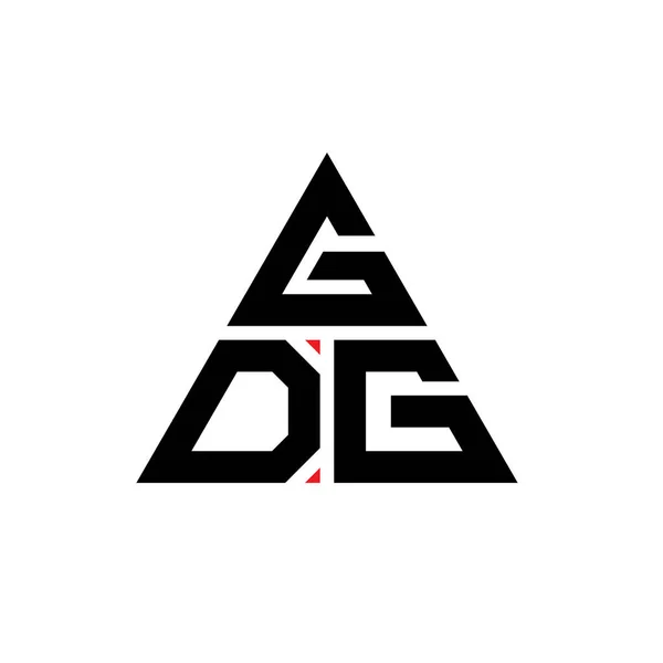 Gdg Трикутний Дизайн Логотипу Букви Формою Трикутника Gdg Трикутник Монограма — стоковий вектор