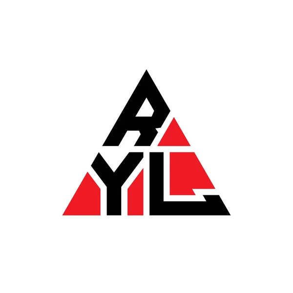 Ryl Triangel Bokstav Logotyp Design Med Triangel Form Ryl Triangel — Stock vektor