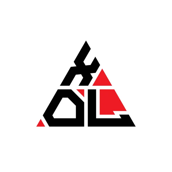 Xol Driehoekige Letter Logo Ontwerp Met Driehoekige Vorm Xol Driehoekig — Stockvector