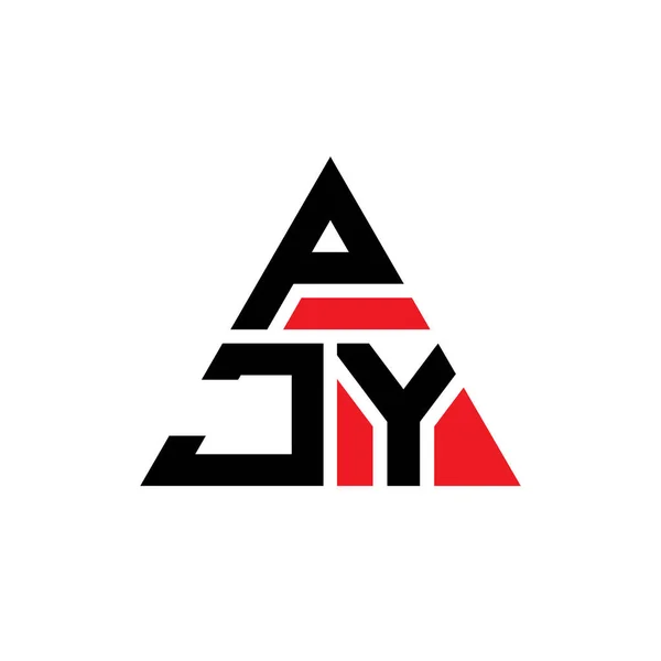 Diseño Del Logotipo Letra Del Triángulo Pjy Con Forma Triángulo — Archivo Imágenes Vectoriales