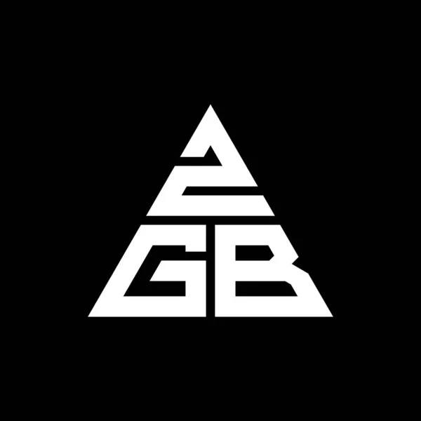 Design Logotipo Letra Triangular Zgb Com Forma Triângulo Monograma Design —  Vetores de Stock