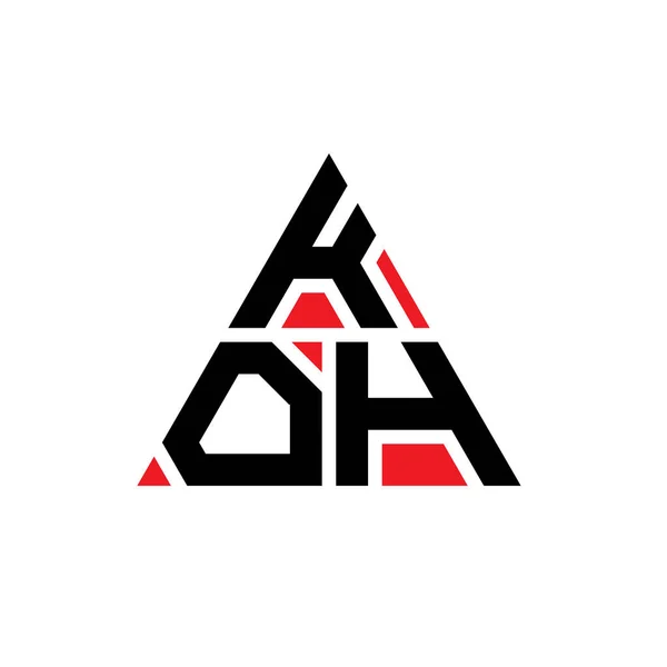 Üçgen Şekilli Koh Üçgen Harf Logosu Tasarımı Koh Üçgen Logo — Stok Vektör