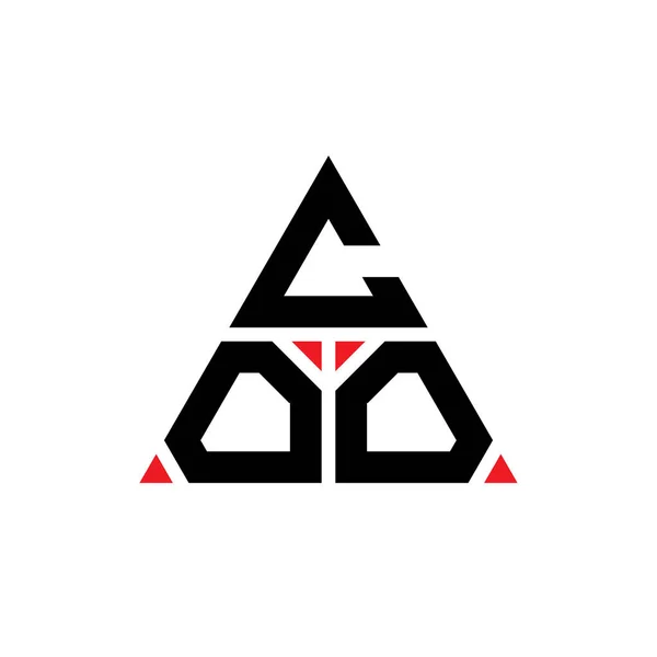 Coo Driehoekige Letter Logo Ontwerp Met Driehoekige Vorm Coo Driehoek — Stockvector