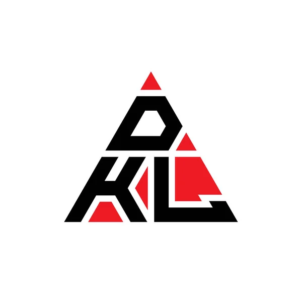 Dkl Triangel Bokstav Logotyp Design Med Triangel Form Dkl Triangel — Stock vektor
