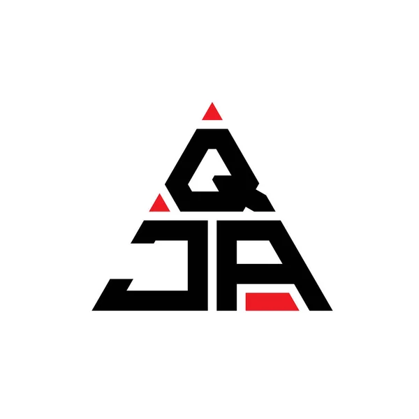 Qja Трикутний Дизайн Логотипом Букви Формою Трикутника Qja Трикутник Логотип — стоковий вектор
