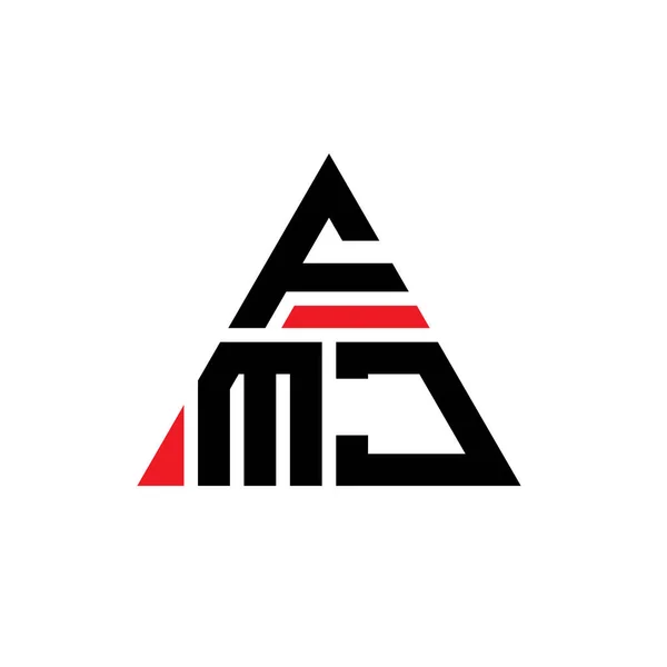 Diseño Del Logotipo Letra Del Triángulo Fmj Con Forma Triángulo — Vector de stock