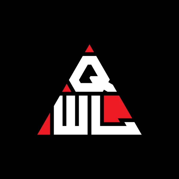 Qwl Буквенный Логотип Треугольной Формой Монограмма Логотипом Треугольника Qwl Шаблон — стоковый вектор