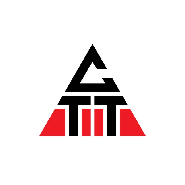 Üçgen Şekilli Ctt Üçgen Harf Logosu Tasarımı Ctt Üçgen Logo — Stok Vektör