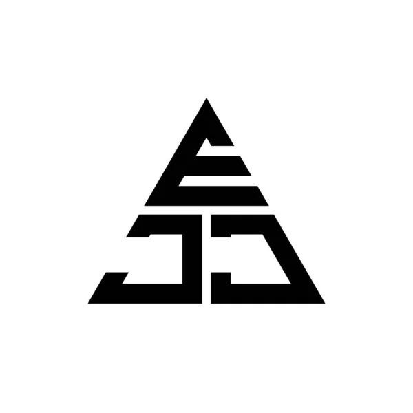 Ejj Triangolo Lettera Logo Design Con Forma Triangolo Monogramma Progettazione — Vettoriale Stock