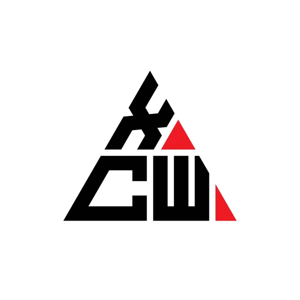 Xcw Треугольник Буквенный Логотип Треугольной Формой Монограмма Дизайна Логотипа Треугольника — стоковый вектор