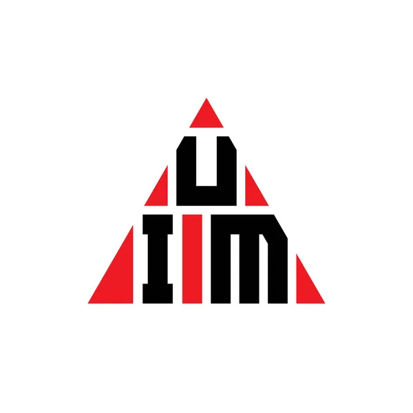 Uim Triangel Bokstav Logotyp Design Med Triangel Form Uim Triangel — Stock vektor