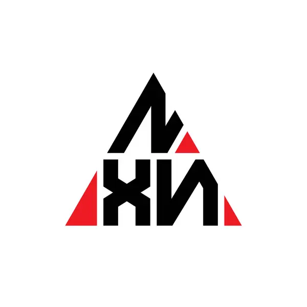 Üçgen Şekilli Nxn Üçgen Harf Logosu Tasarımı Nxn Üçgen Logo — Stok Vektör