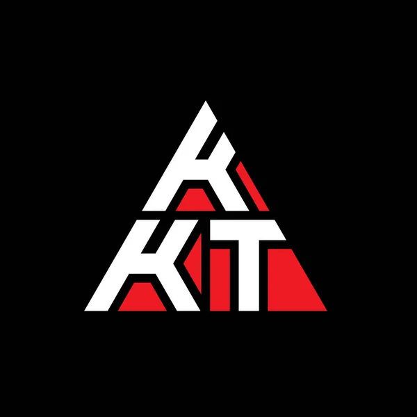 三角形のKkt三角形の文字のロゴデザイン Kkt三角形のロゴデザインモノグラム 赤い色のKkt三角形ベクトルロゴテンプレート Kkt三角形のロゴシンプル エレガントで豪華なロゴ — ストックベクタ