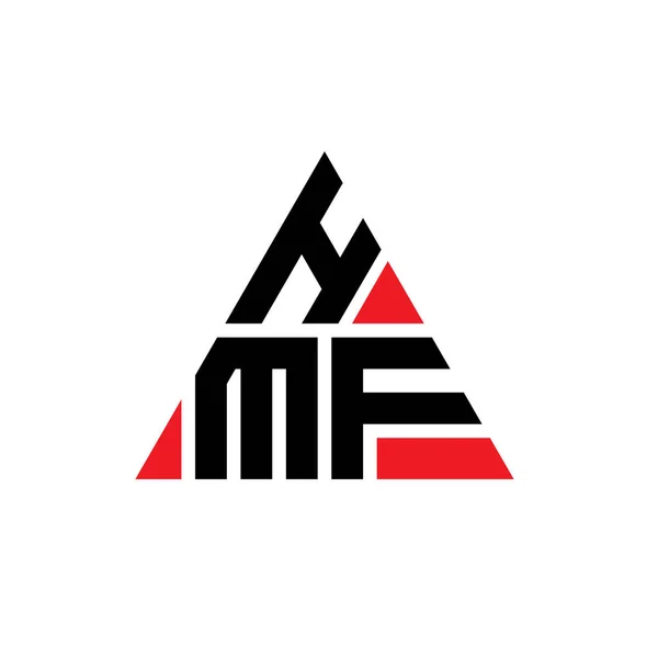 Hmf Triangle Letter Logo Design Triangle Shape Hmf Triangle Logo — Stock Vector