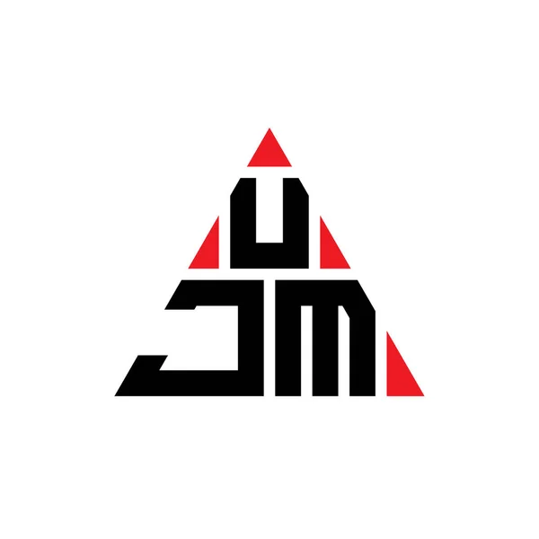 Diseño Del Logotipo Letra Del Triángulo Ujm Con Forma Triángulo — Vector de stock