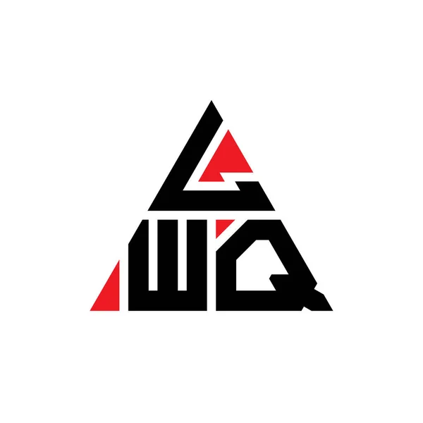 Lwq Triangle Letter Logo Design Triangle Shape Lwq Triangle Logo — Stock Vector