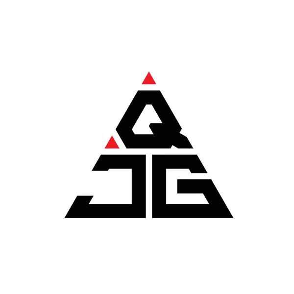 Qjg Dreieck Buchstabe Logo Design Mit Dreieck Form Qjg Dreieck — Stockvektor