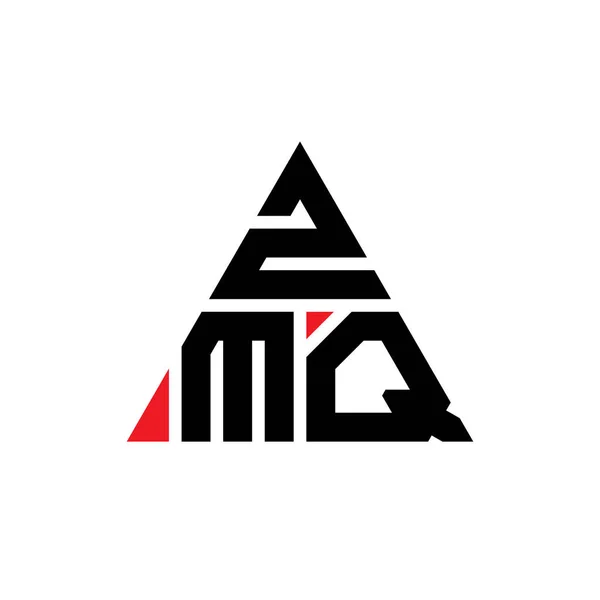 Zmq Triangle Letter Logo Design Triangle Shape Zmq Triangle Logo — Stock Vector