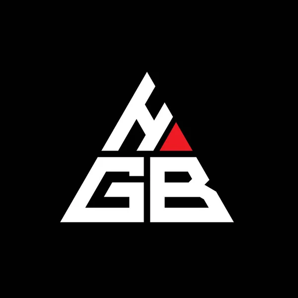 Hgb Driehoekig Logo Met Driehoekige Vorm Hgb Driehoekig Logo Ontwerp — Stockvector