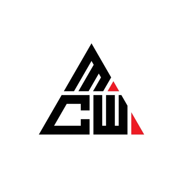 Mcw Треугольная Буква Логотипа Треугольной Формой Монограмма Дизайна Логотипа Треугольника — стоковый вектор