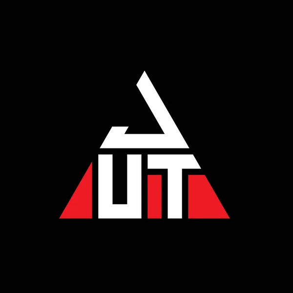Üçgen Şekilli Jut Üçgen Harf Logosu Tasarımı Jut Üçgen Logo — Stok Vektör