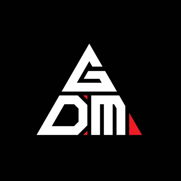 Diseño Logotipo Letra Triángulo Gdm Con Forma Triángulo Monograma Diseño — Vector de stock