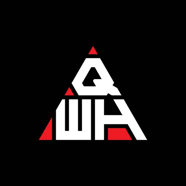 Qwh Буквенный Логотип Треугольной Формой Монограмма Дизайна Логотипа Треугольника Qwh — стоковый вектор