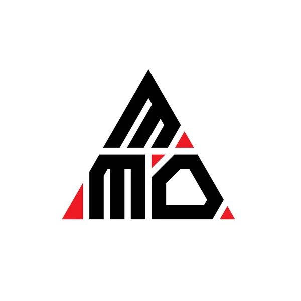 Mmo Triangel Bokstav Logotyp Design Med Triangel Form Mmo Triangel — Stock vektor