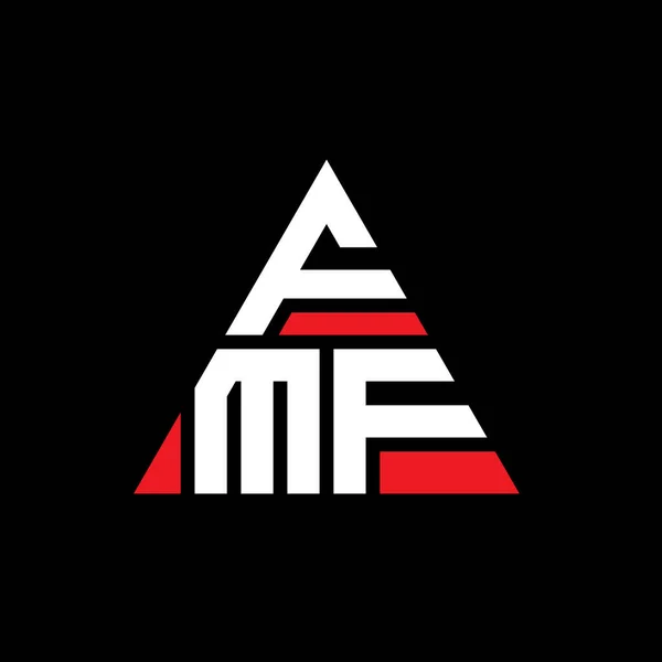 Fmf Triangel Bokstav Logotyp Design Med Triangel Form Fmf Triangel — Stock vektor