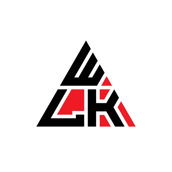 Design Del Logo Della Lettera Triangolo Wlk Con Forma Triangolo — Vettoriale Stock