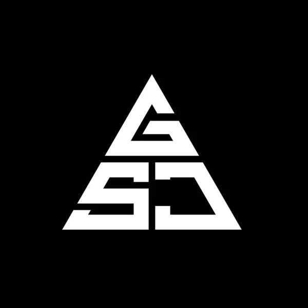Gsj Triangel Bokstav Logotyp Design Med Triangel Form Gsj Triangel — Stock vektor