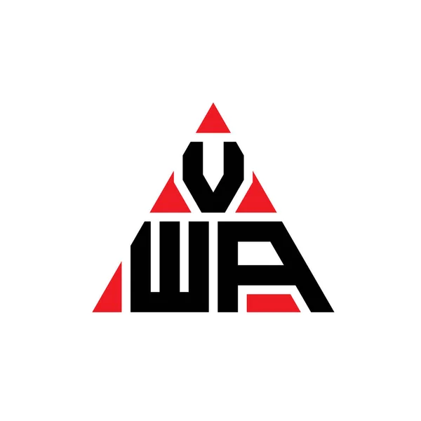 Vwa Треугольник Письмо Логотип Дизайн Треугольной Формы Монограмма Треугольного Логотипа — стоковый вектор