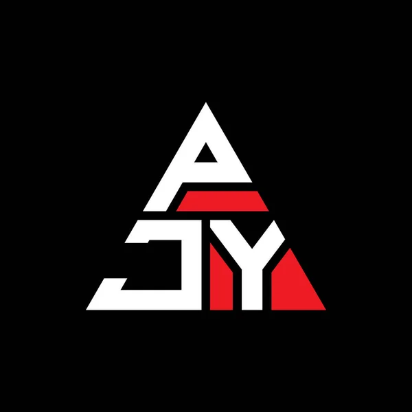 Pjy Triangle Lettre Logo Design Avec Forme Triangle Pjy Triangle — Image vectorielle