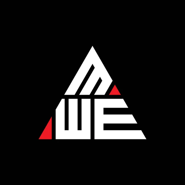 Mwe Triangle Letter Logo Design Triangle Shape Mwe Triangle Logo — Stock Vector