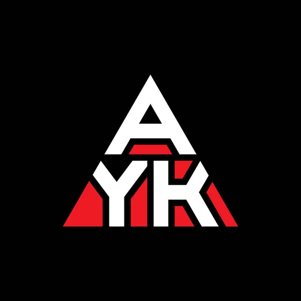 Projekt Trójkątnego Logo Litery Ayk Kształcie Trójkąta Logo Trójkąta Ayk — Wektor stockowy