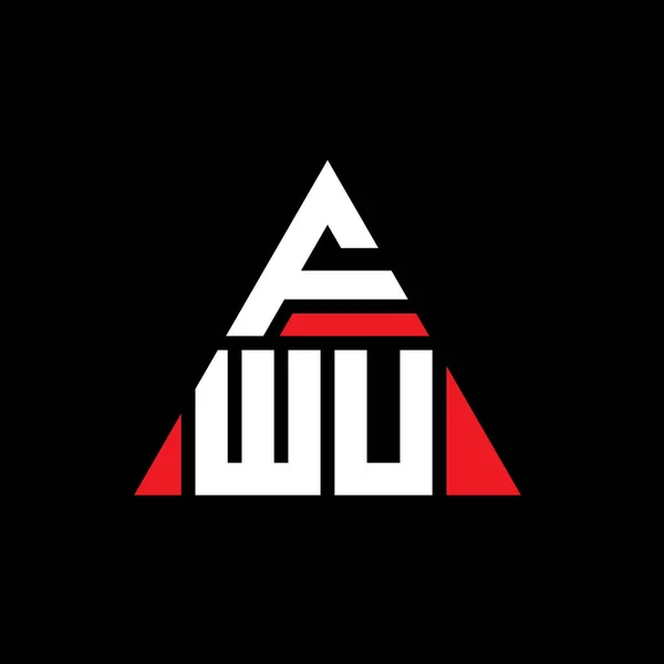 Fwu Driehoekige Letter Logo Ontwerp Met Driehoekige Vorm Fwu Driehoekig — Stockvector
