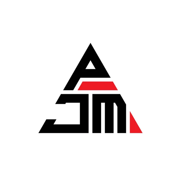 Pjm Triangle Lettre Logo Design Avec Forme Triangle Pjm Triangle — Image vectorielle