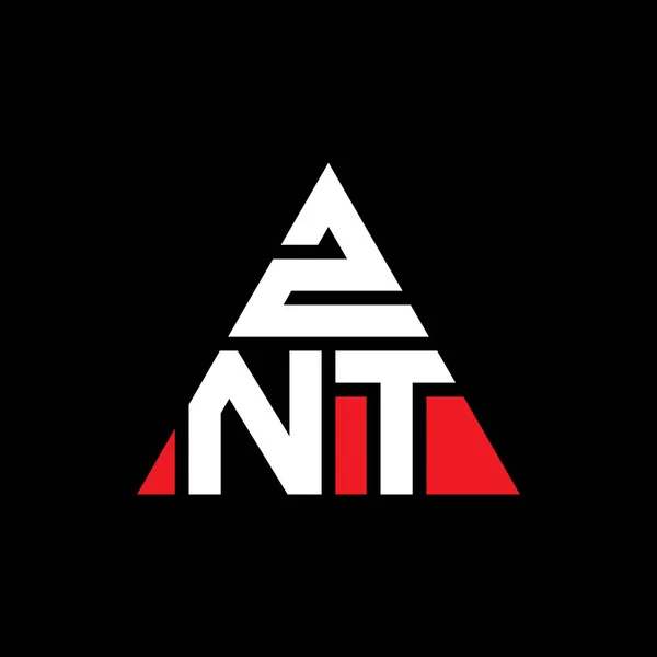 Diseño Logotipo Letra Triangular Znt Con Forma Triángulo Monograma Diseño — Vector de stock