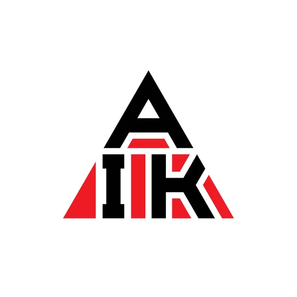 Aik Triangle Lettre Logo Design Avec Forme Triangle Monogramme Design — Image vectorielle