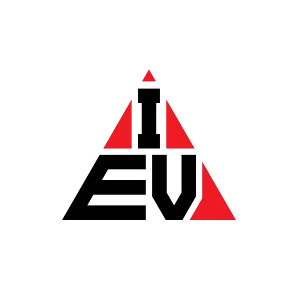Iev Triangel Bokstav Logotyp Design Med Triangel Form Iev Triangel — Stock vektor